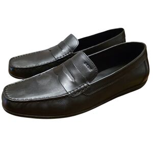 Geox Ascanio Respira Men's Black Leather Loafers Size 11
